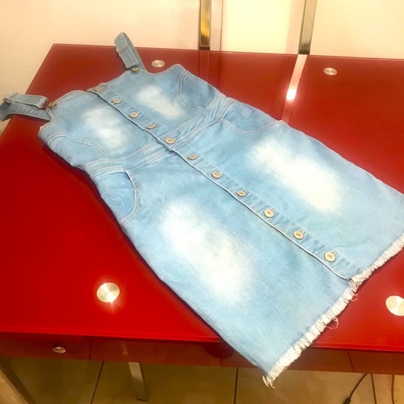 Overall Denim Skirt - Picture 3 of 4